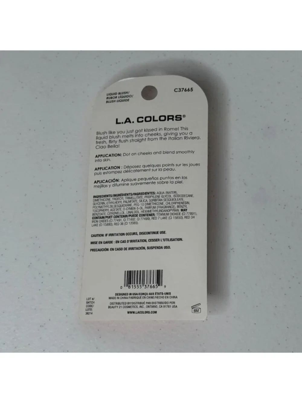 LA Colors Liquid Blush Ciao C37665 0.4 oz Pigmented Makeup New